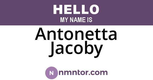Antonetta Jacoby