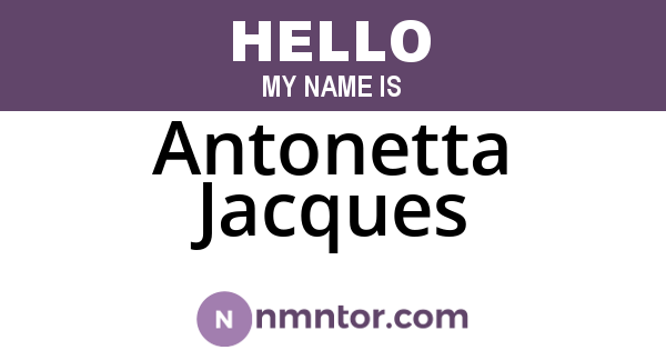 Antonetta Jacques