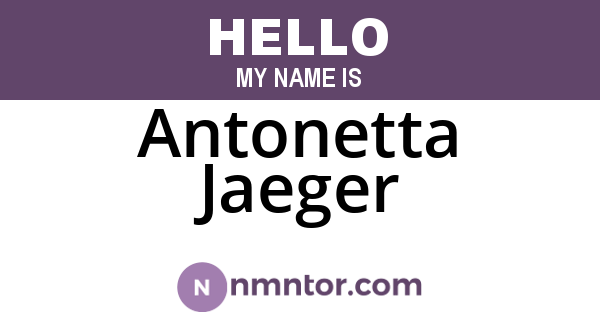 Antonetta Jaeger
