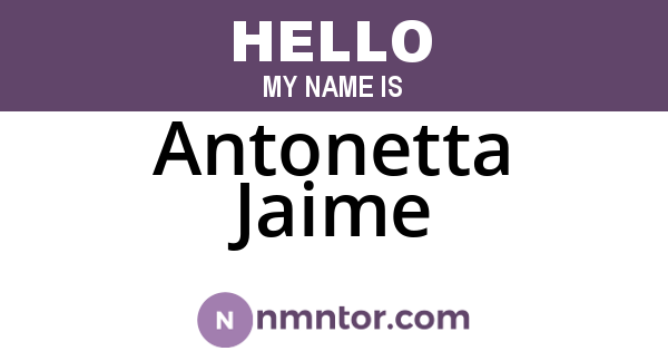 Antonetta Jaime