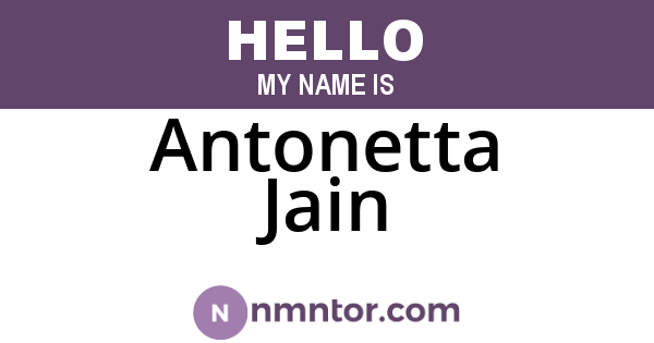 Antonetta Jain