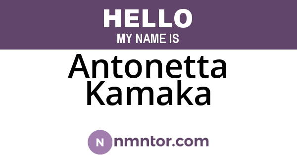 Antonetta Kamaka