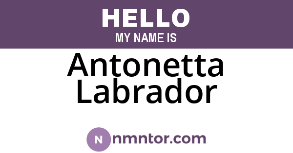 Antonetta Labrador