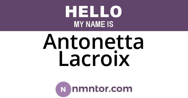 Antonetta Lacroix