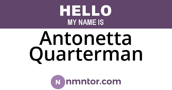 Antonetta Quarterman