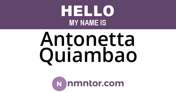 Antonetta Quiambao
