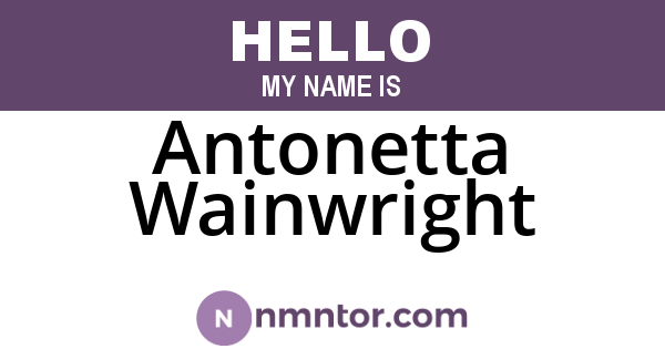 Antonetta Wainwright