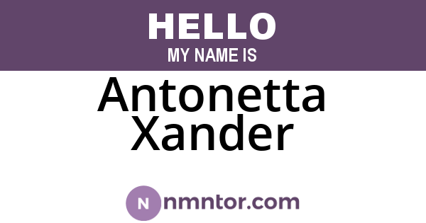 Antonetta Xander