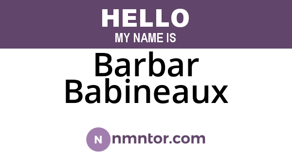 Barbar Babineaux