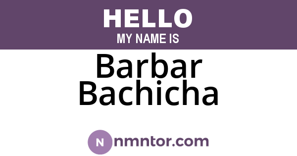 Barbar Bachicha
