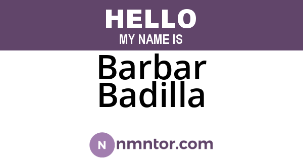 Barbar Badilla
