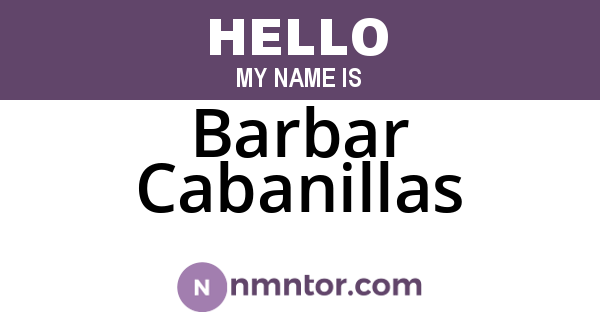 Barbar Cabanillas