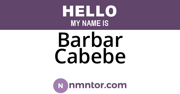 Barbar Cabebe