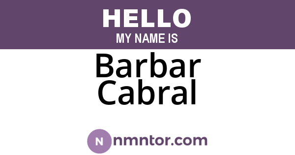 Barbar Cabral
