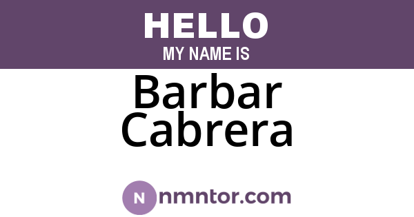 Barbar Cabrera