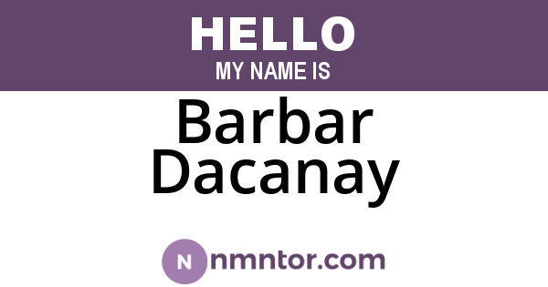 Barbar Dacanay