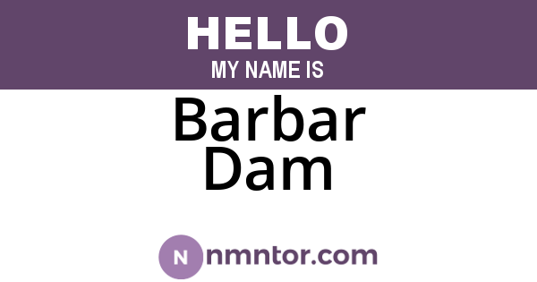 Barbar Dam