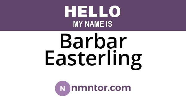 Barbar Easterling