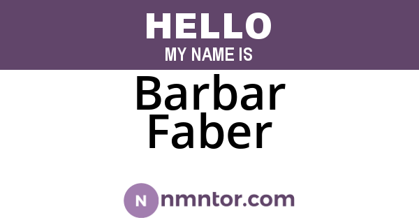 Barbar Faber