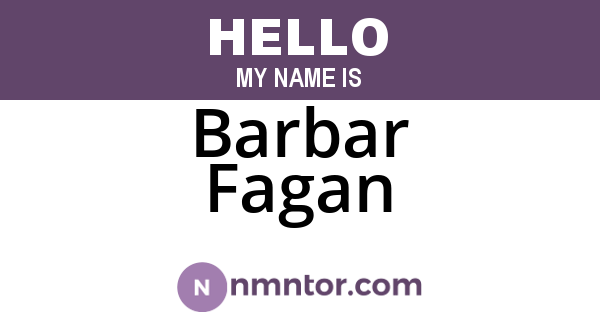 Barbar Fagan