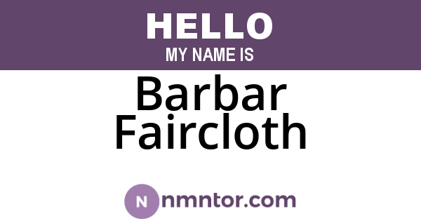 Barbar Faircloth