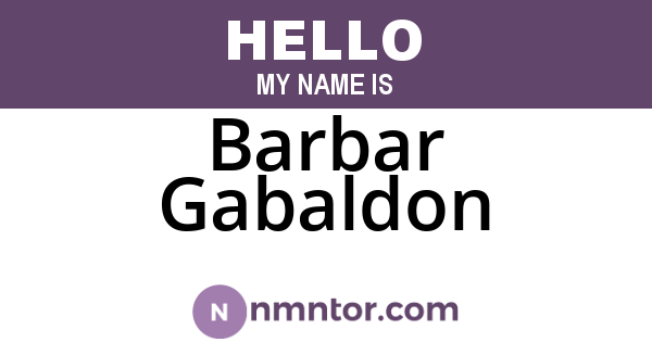 Barbar Gabaldon