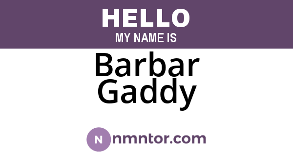Barbar Gaddy