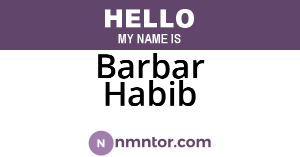 Barbar Habib