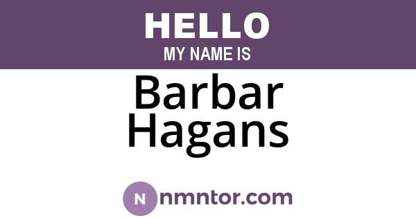 Barbar Hagans