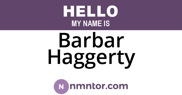 Barbar Haggerty