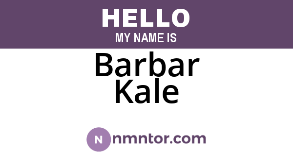 Barbar Kale