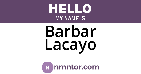 Barbar Lacayo