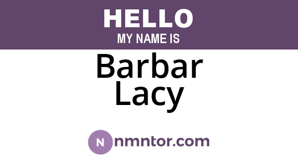 Barbar Lacy