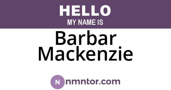 Barbar Mackenzie