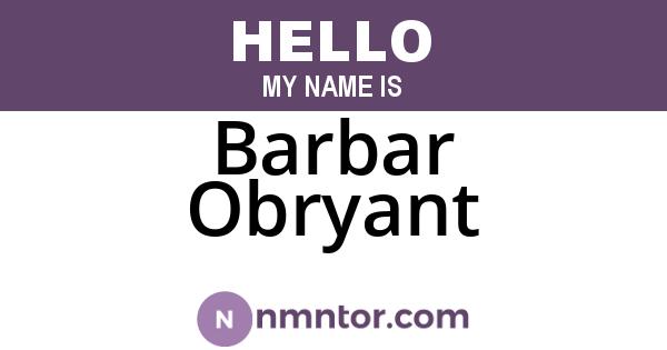 Barbar Obryant