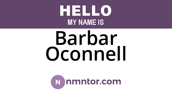 Barbar Oconnell