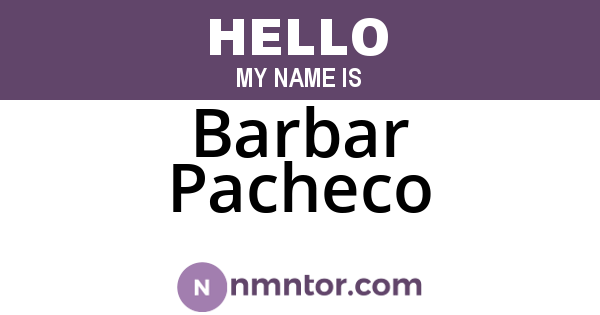 Barbar Pacheco
