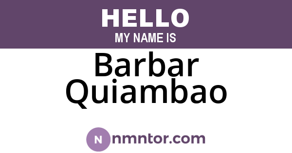Barbar Quiambao