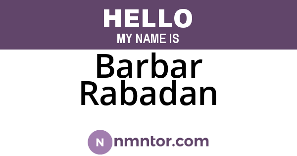 Barbar Rabadan