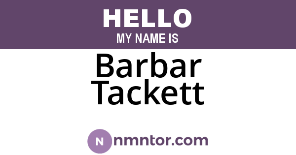 Barbar Tackett