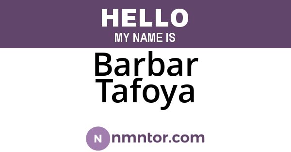 Barbar Tafoya