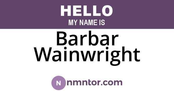 Barbar Wainwright