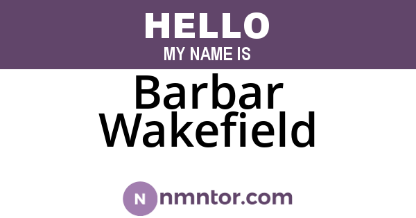 Barbar Wakefield
