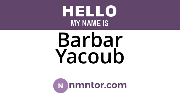 Barbar Yacoub