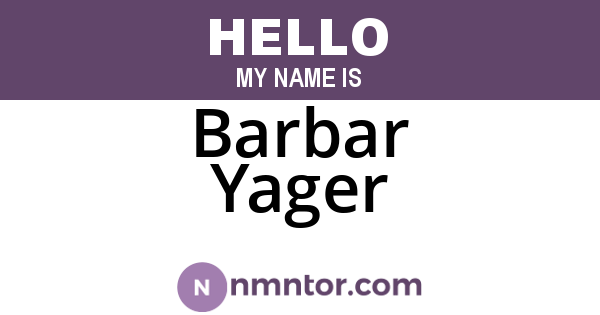 Barbar Yager
