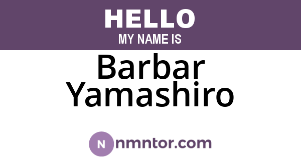 Barbar Yamashiro