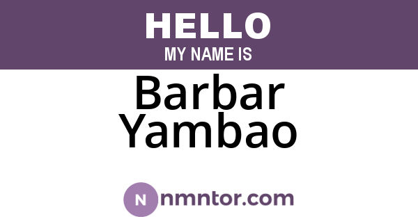 Barbar Yambao