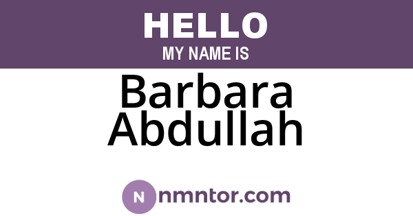 Barbara Abdullah