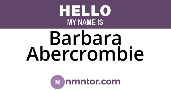 Barbara Abercrombie