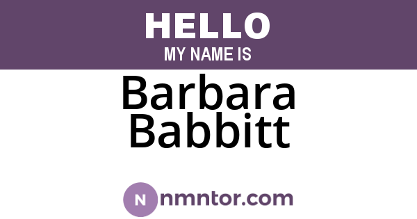 Barbara Babbitt